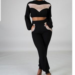 Glitz and glam jogging suit